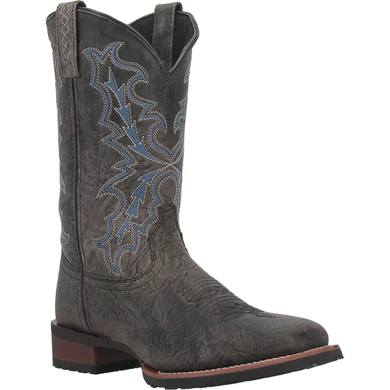 Laredo Mens Winfield Cowboy Boots Leather Grey sold by Laredo