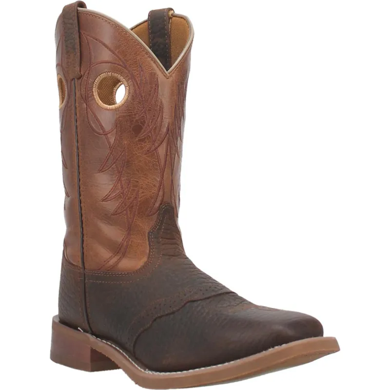 Laredo Mens Ripley Cowboy Boots Leather Dark Brown/Tan sold by Laredo