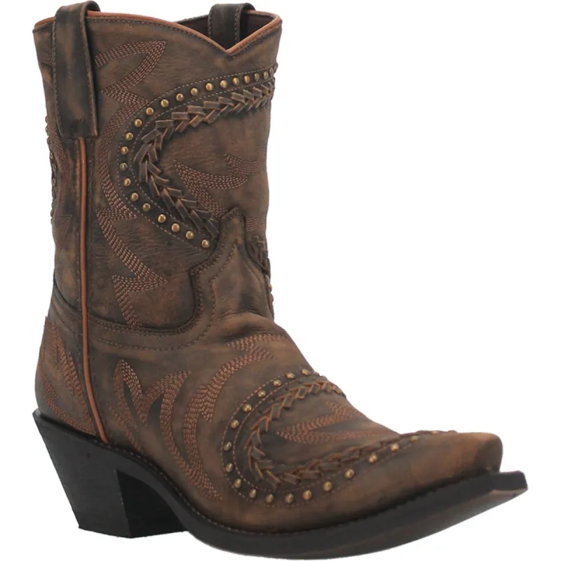 Laredo Womens Fancy Bootie Leather Tan sold by Laredo