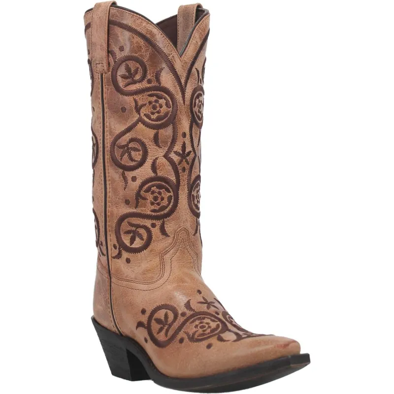 Laredo Womens Whirlaway Cowboy Boots Leather Taupe sold by Laredo