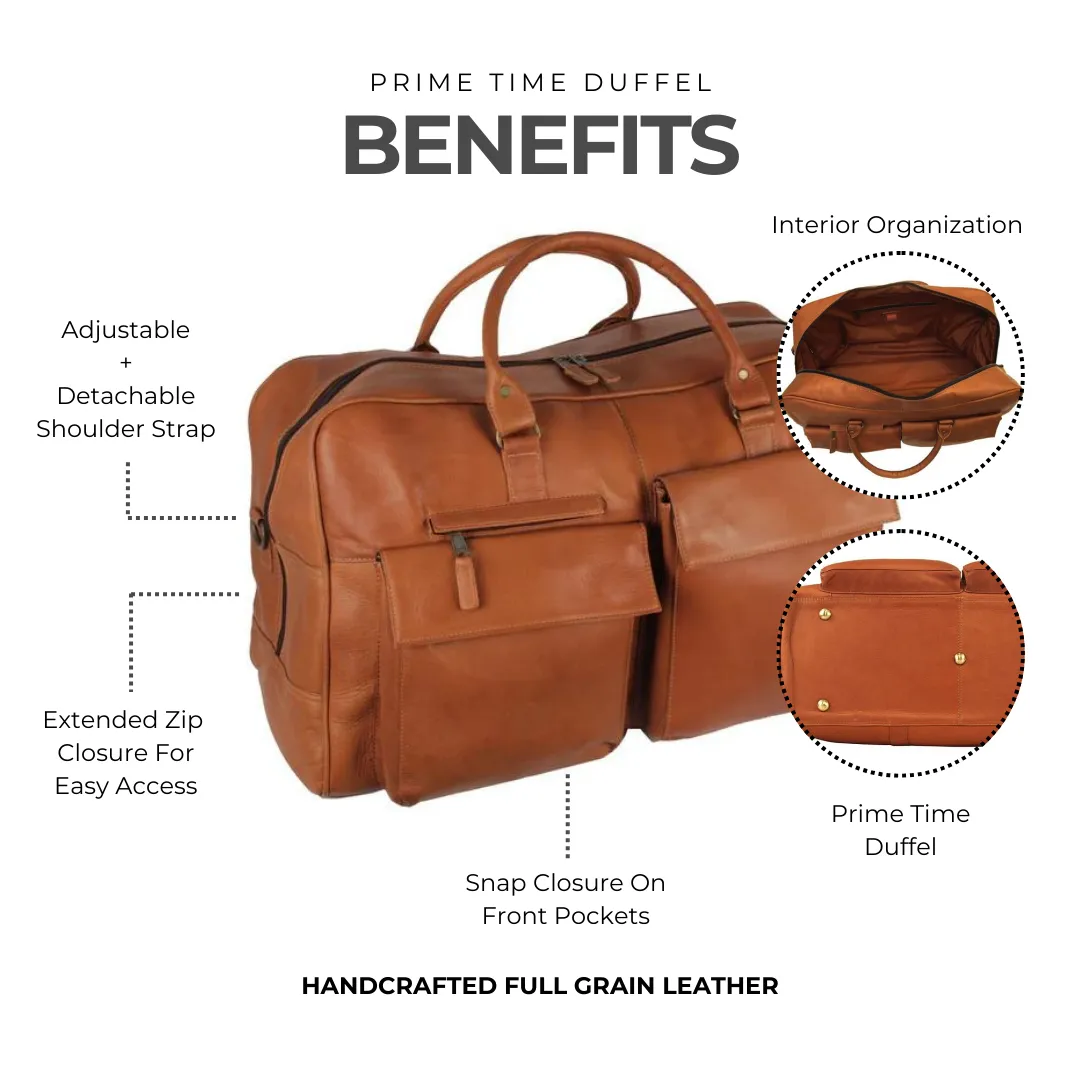 Prime Time Leather Duffel Bag sold by latico product image thumbnail 3