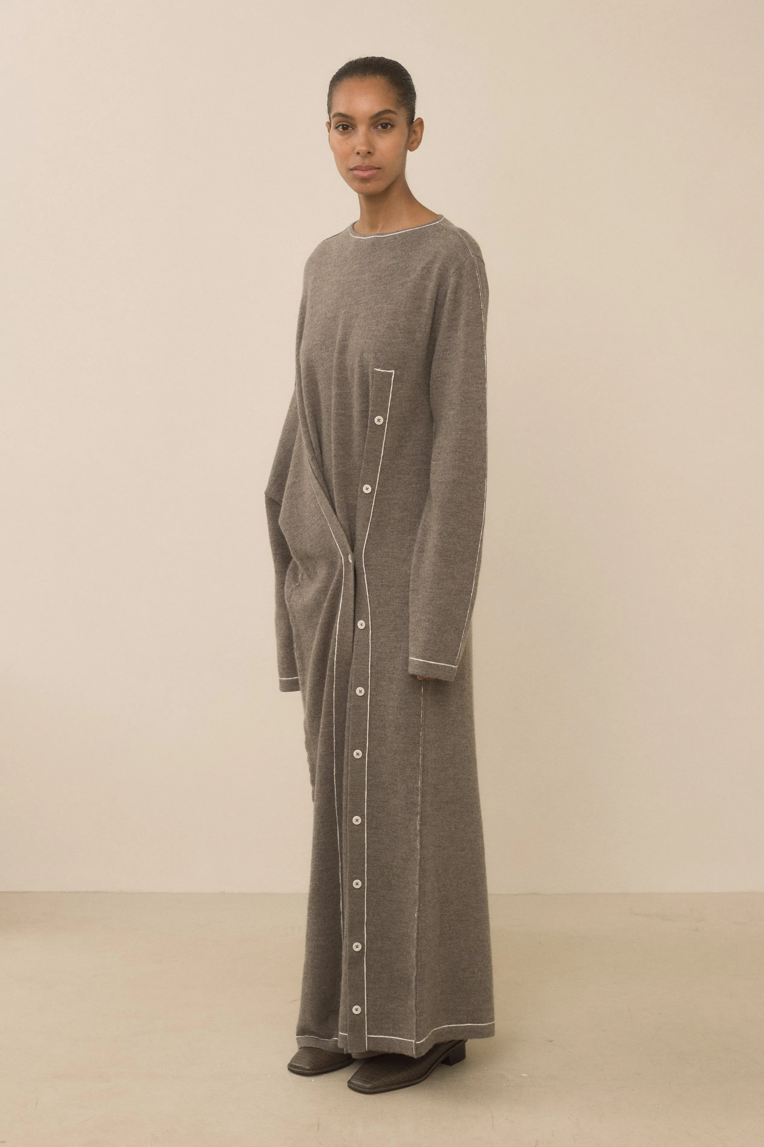 STITCH BUTTON DRESS sold by Lauren Manoogian product image thumbnail 5