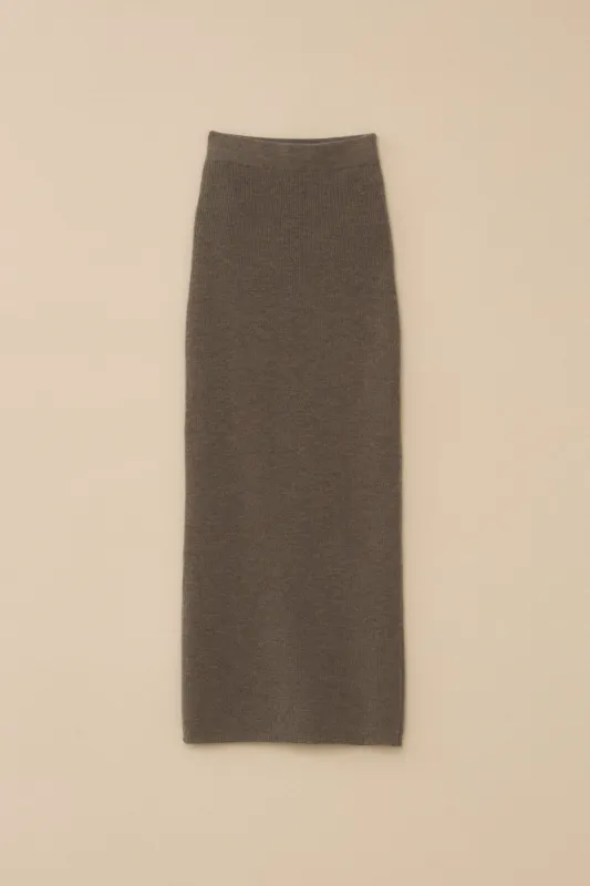 RIB SPLIT SKIRT sold by Lauren Manoogian