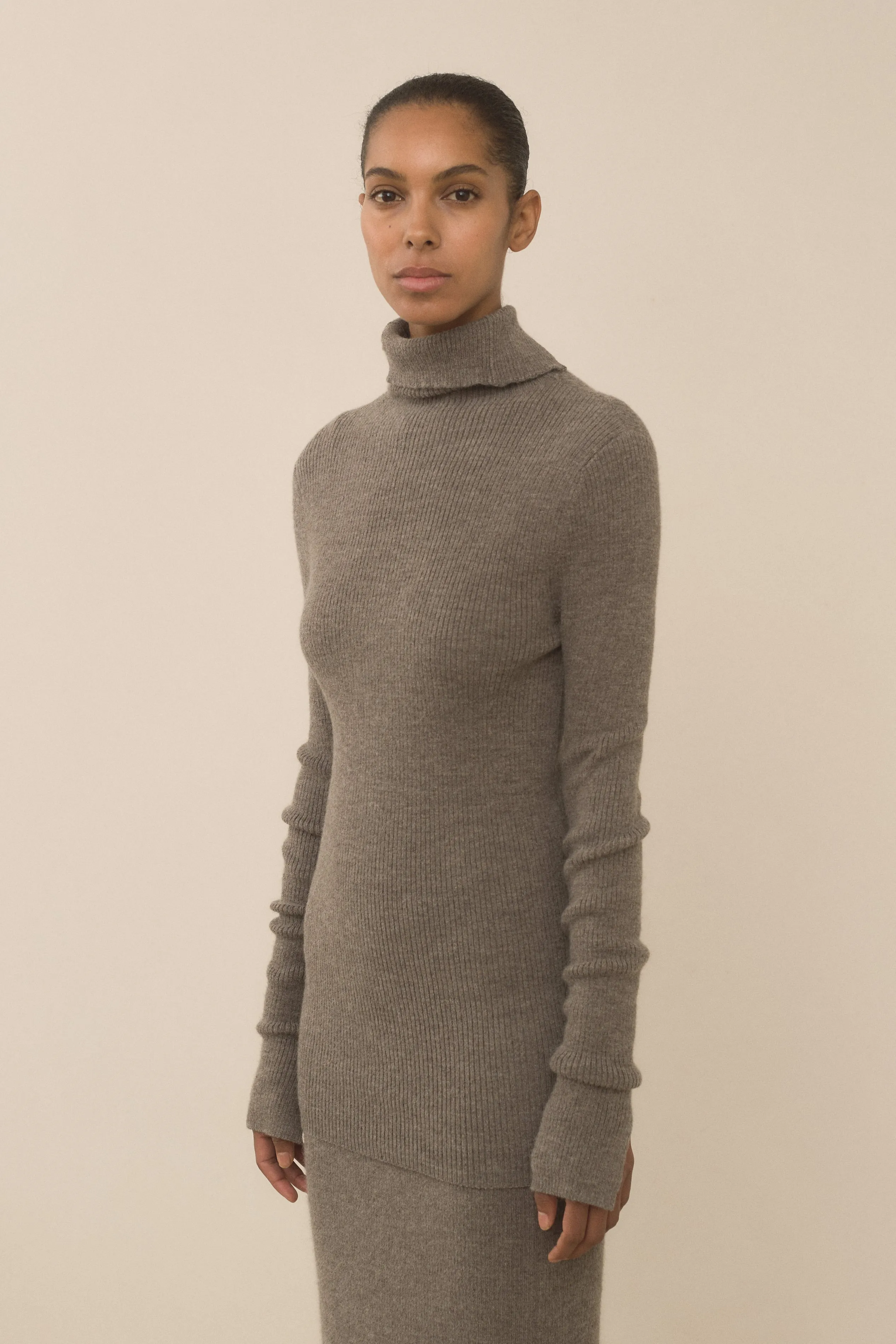 RIB SPLIT TURTLENECK sold by Lauren Manoogian product image thumbnail 5