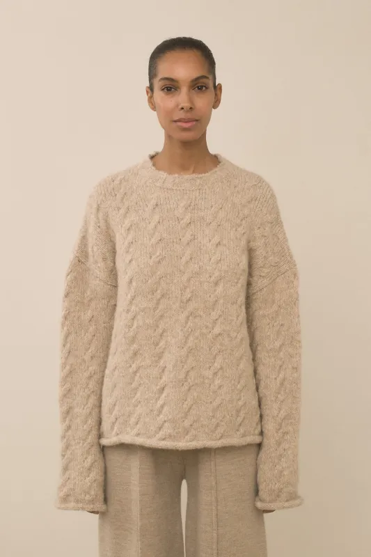 CABLE CREWNECK sold by Lauren Manoogian