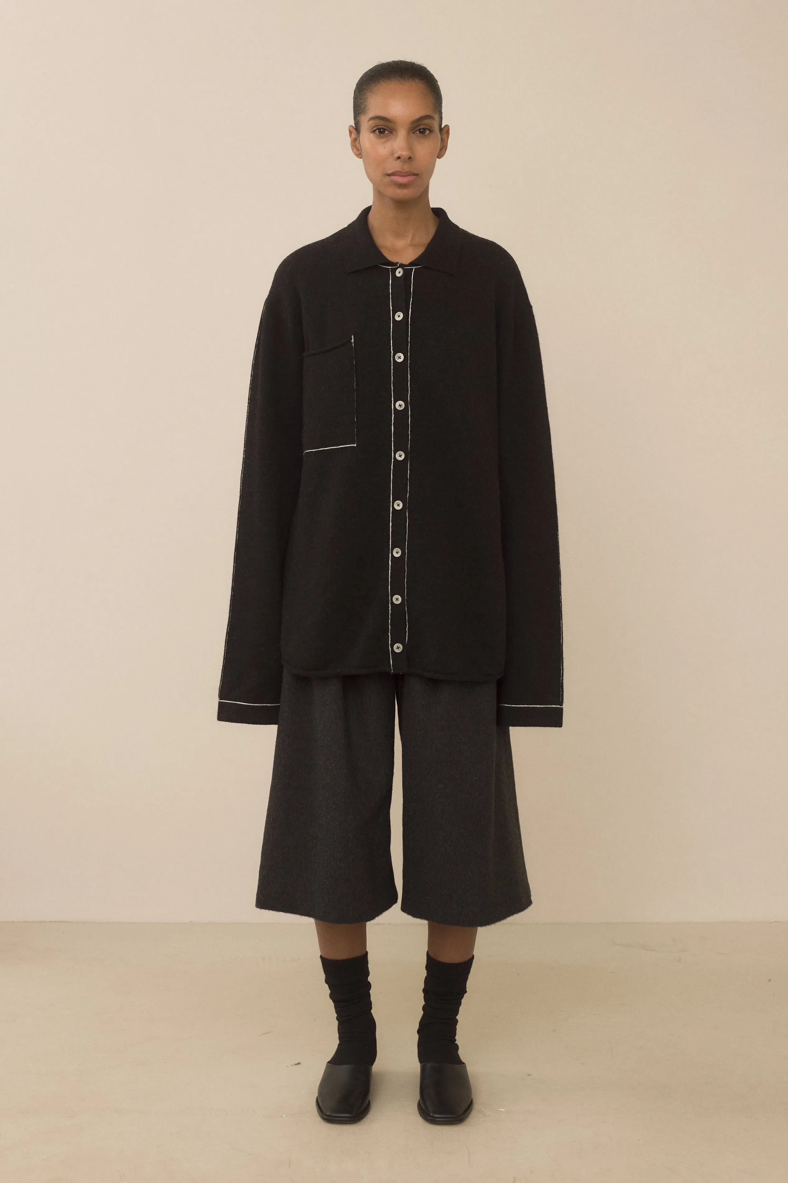 BRUSHED FRAME SHORTS sold by Lauren Manoogian product image thumbnail 2