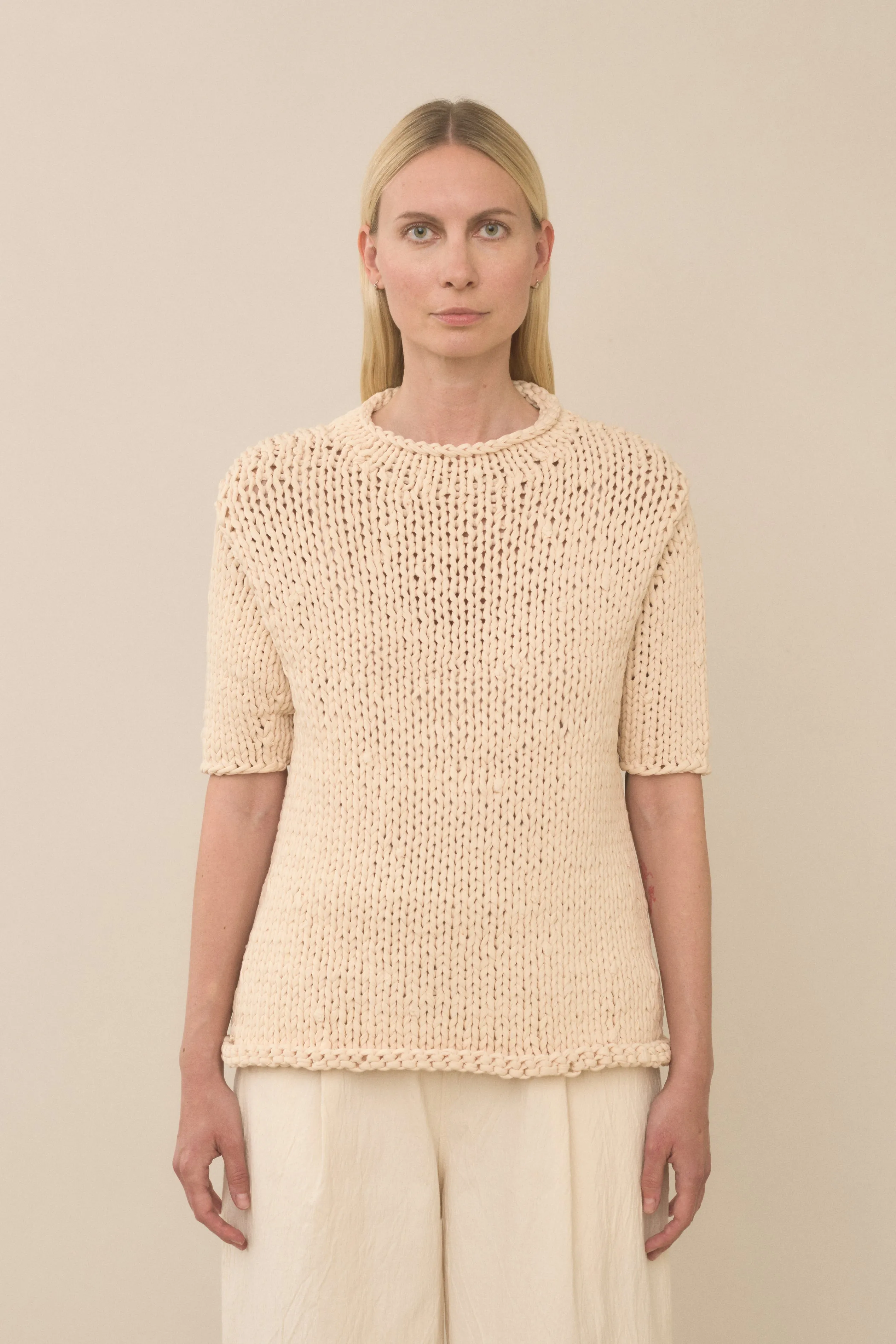 HANDKNIT JERSEY TEE sold by Lauren Manoogian