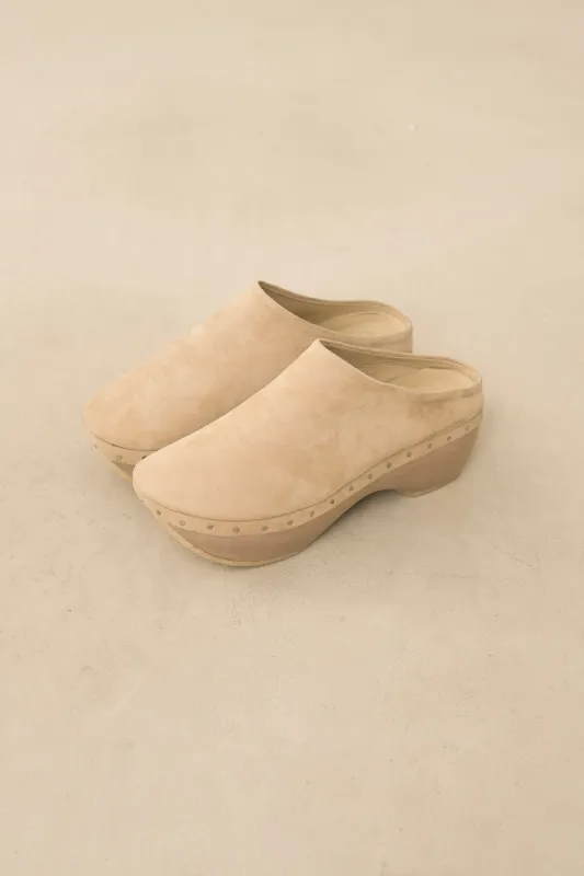 SUEDE CONTOUR CLOG sold by Lauren Manoogian