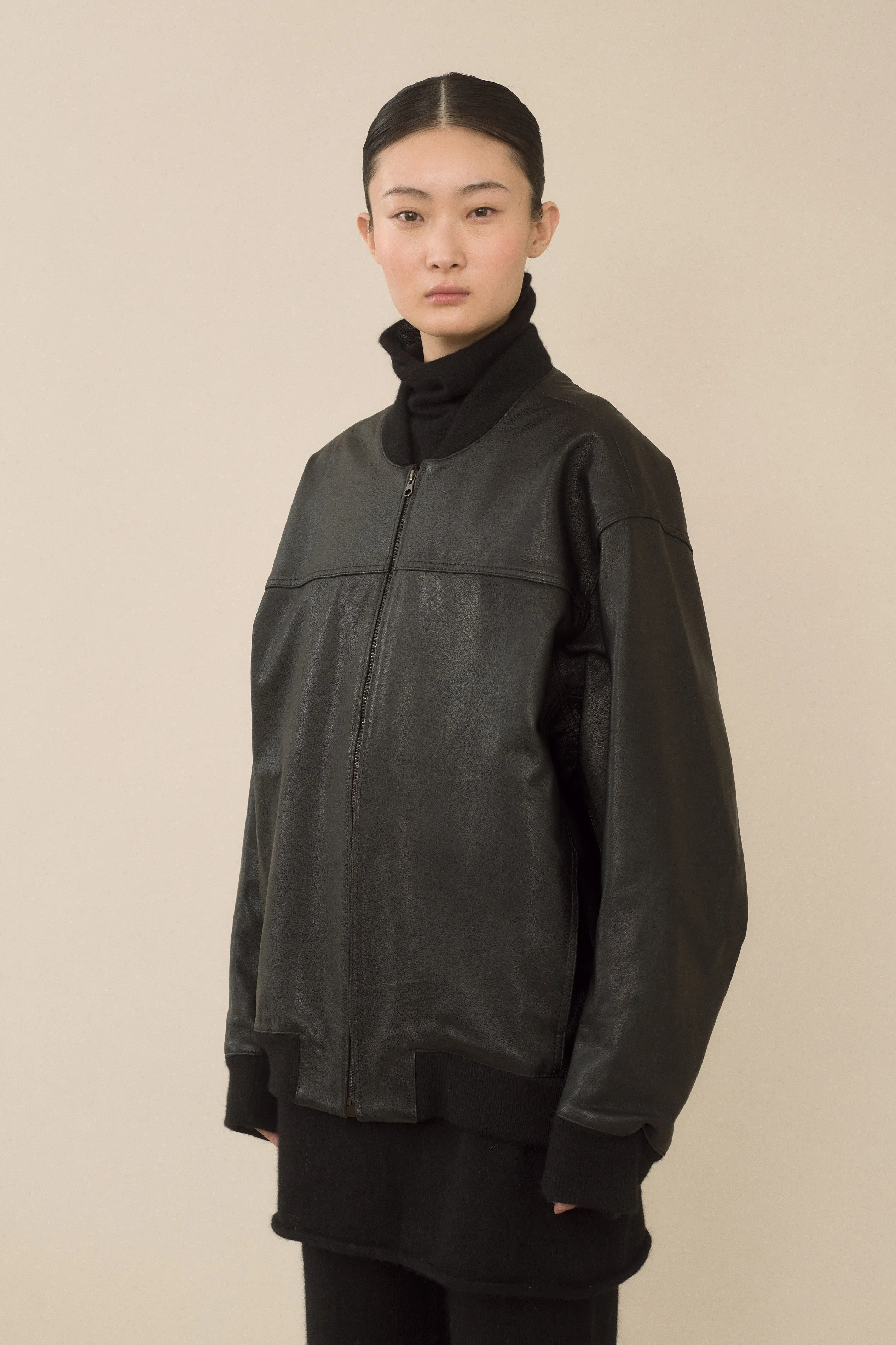 LEATHER BOMBER sold by Lauren Manoogian product image thumbnail 5
