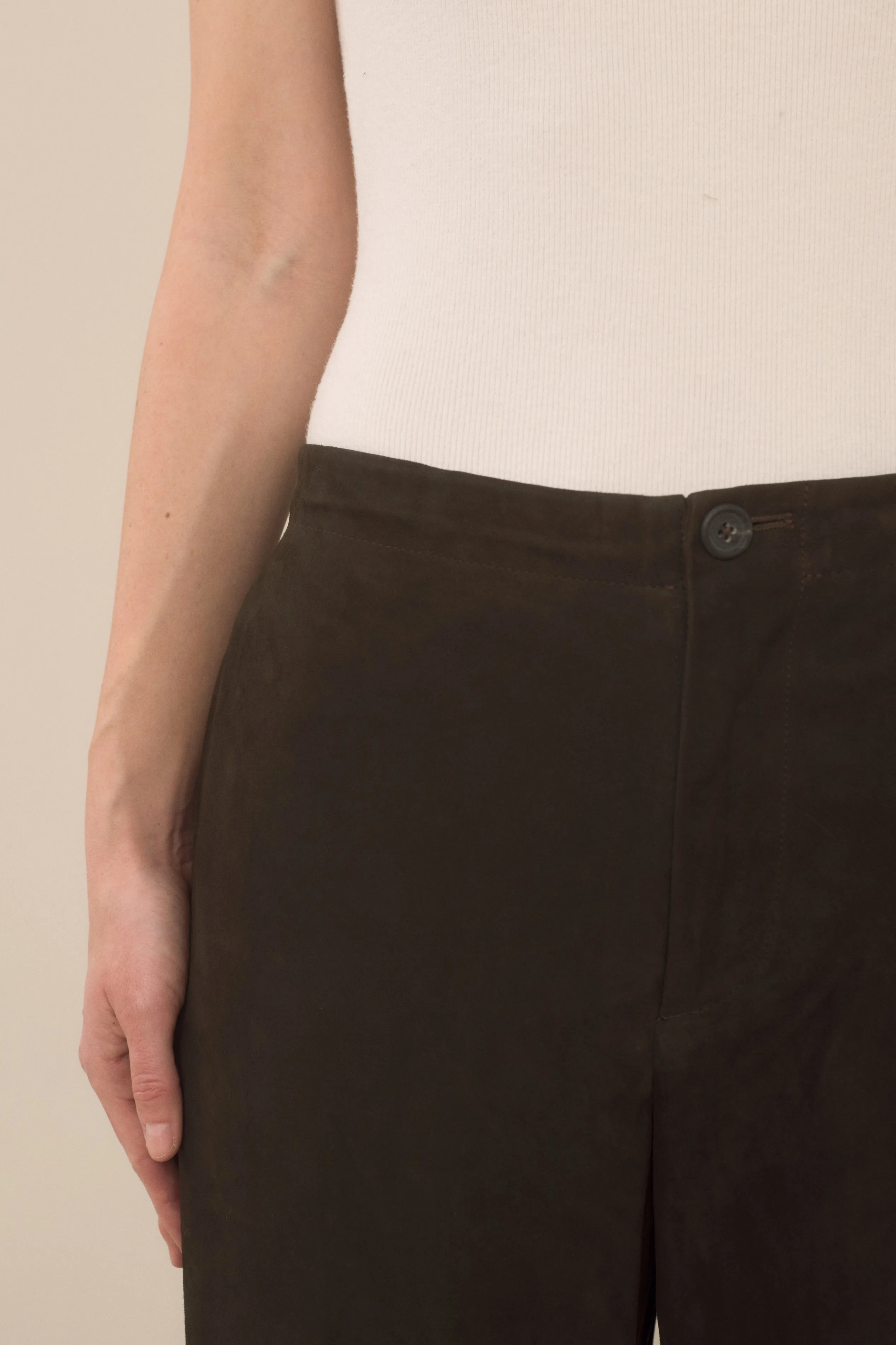 SUEDE GALLERY TROUSER sold by Lauren Manoogian product image thumbnail 4