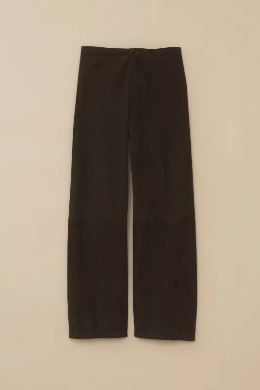 SUEDE GALLERY TROUSER sold by Lauren Manoogian