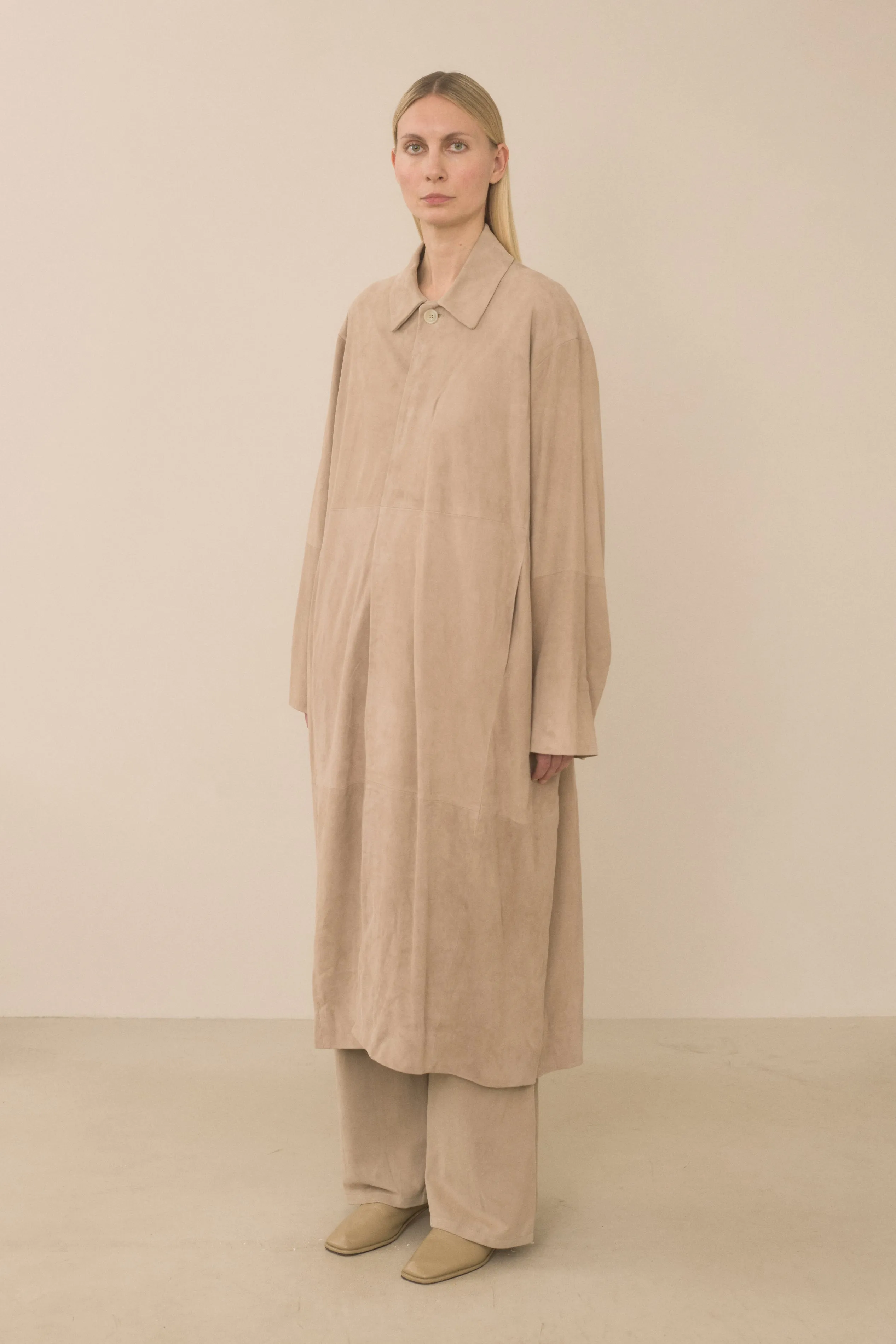 SUEDE CAR COAT sold by Lauren Manoogian product image thumbnail 5