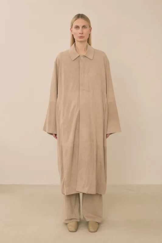 SUEDE CAR COAT made by Lauren Manoogian
