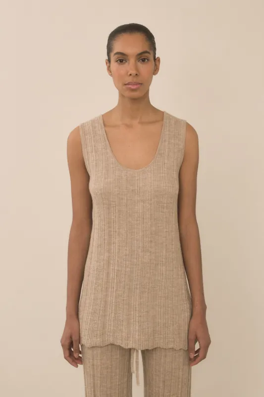 PLISSE TANK made by Lauren Manoogian