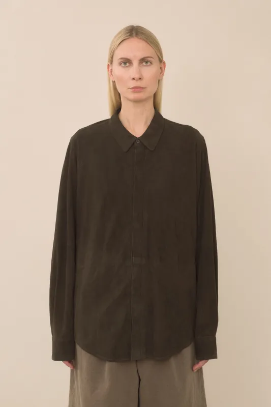 SUEDE SHIRT made by Lauren Manoogian