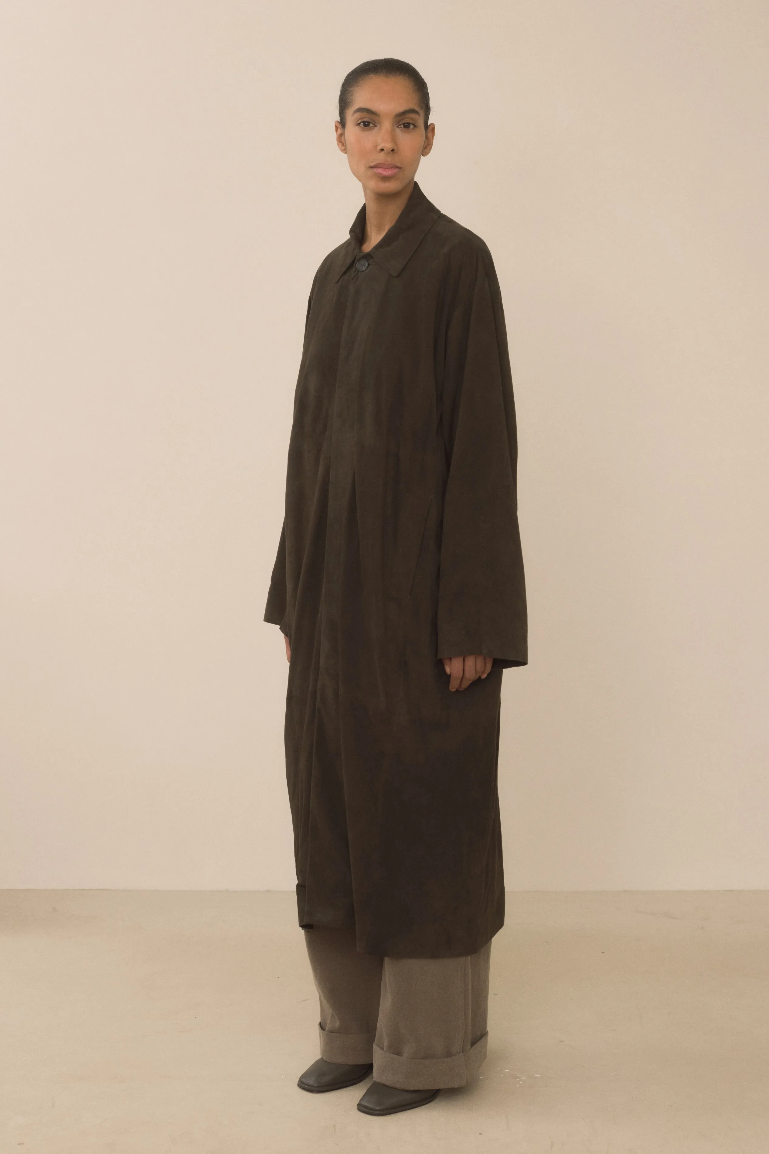 SUEDE CAR COAT sold by Lauren Manoogian product image thumbnail 4