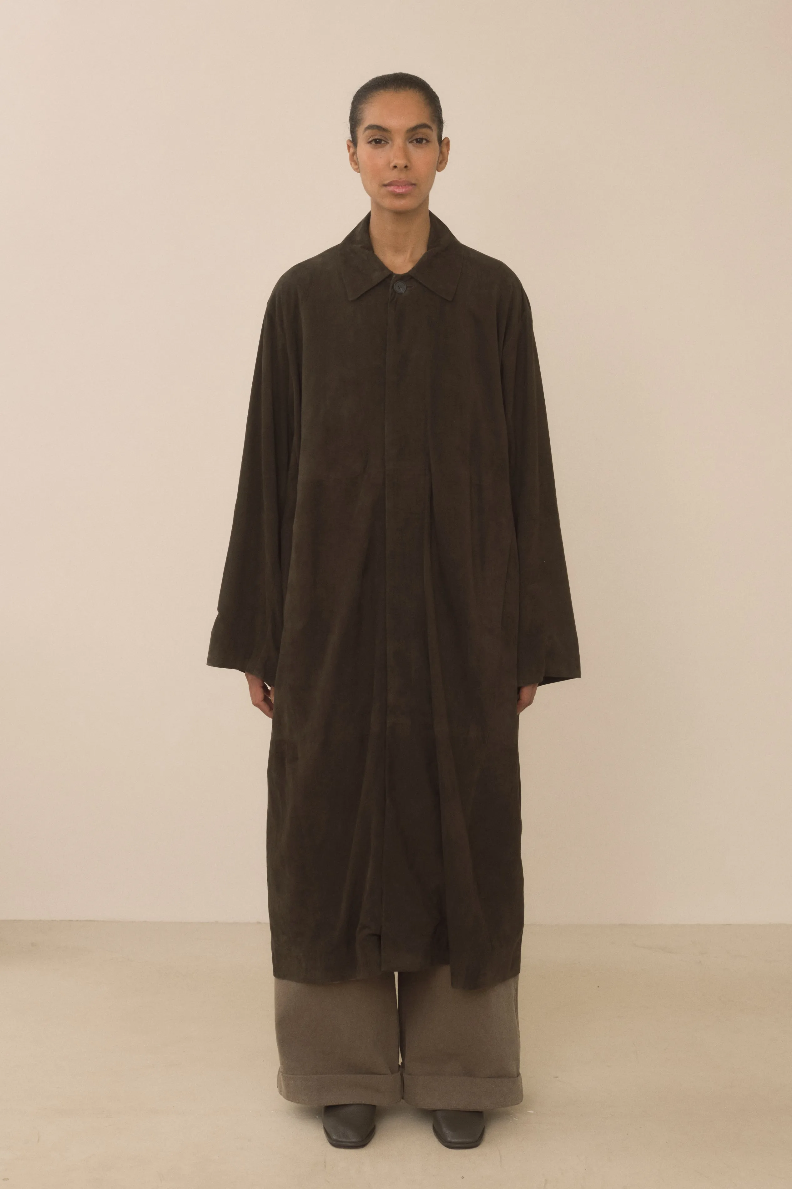 SUEDE CAR COAT sold by Lauren Manoogian