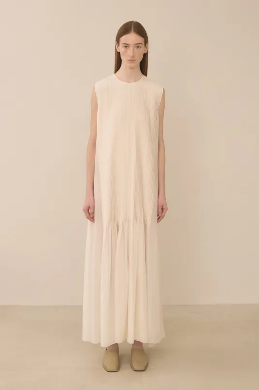 SHEER PLEAT DRESS made by Lauren Manoogian