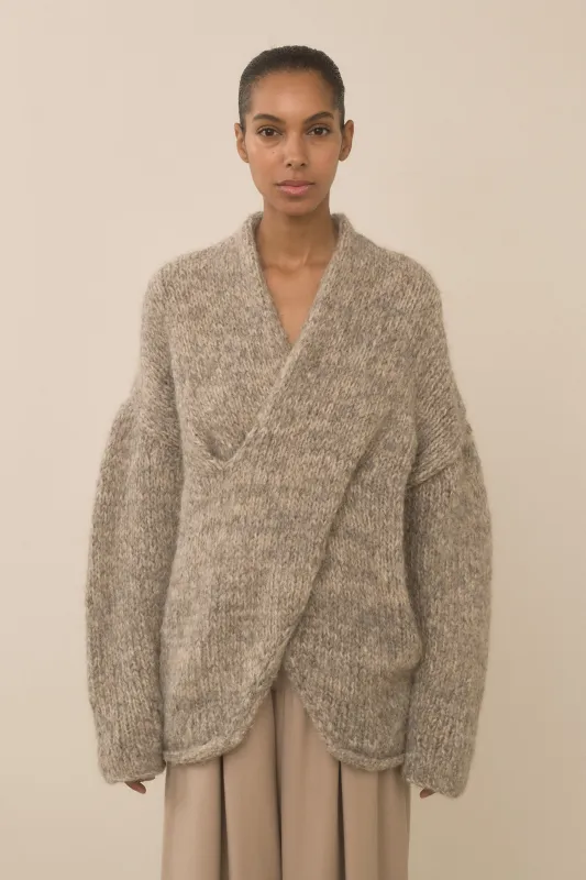 HANDKNIT BIG CABLE PULLOVER sold by Lauren Manoogian