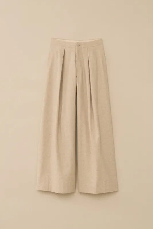 FLANNEL PLEAT TROUSER sold by Lauren Manoogian