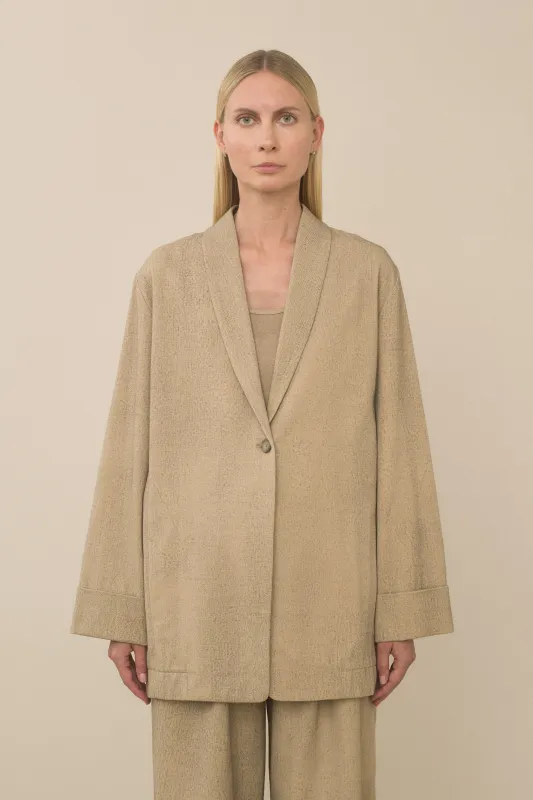 PAINTED BLAZER made by Lauren Manoogian