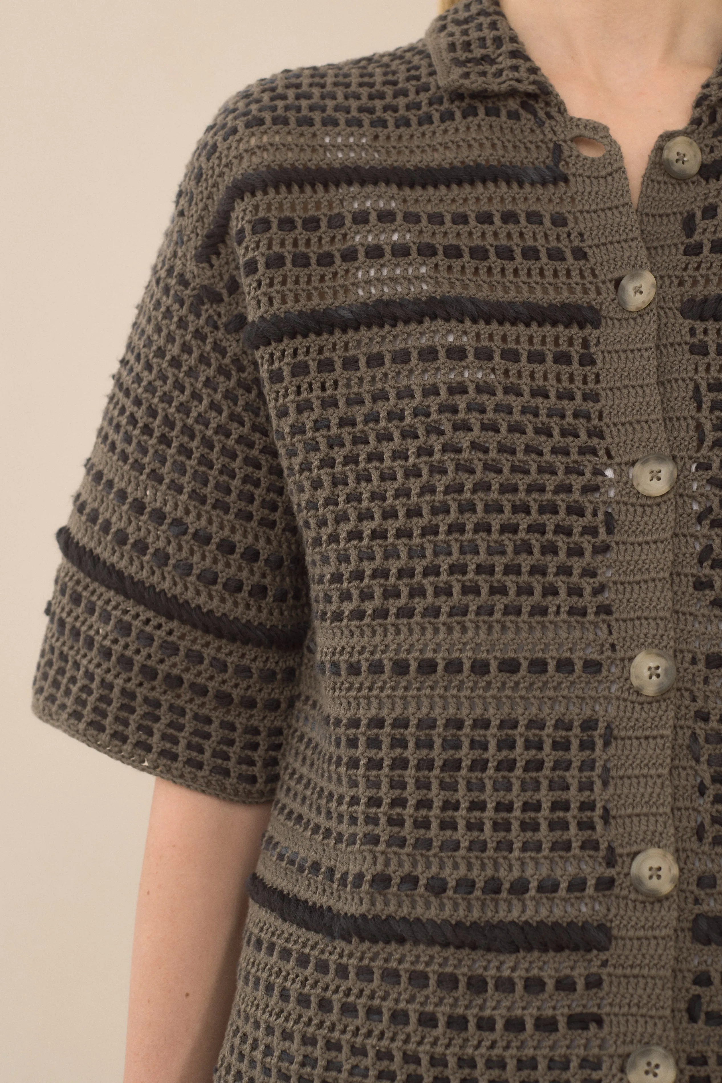 EMBROIDERED SHIRT sold by Lauren Manoogian product image thumbnail 4