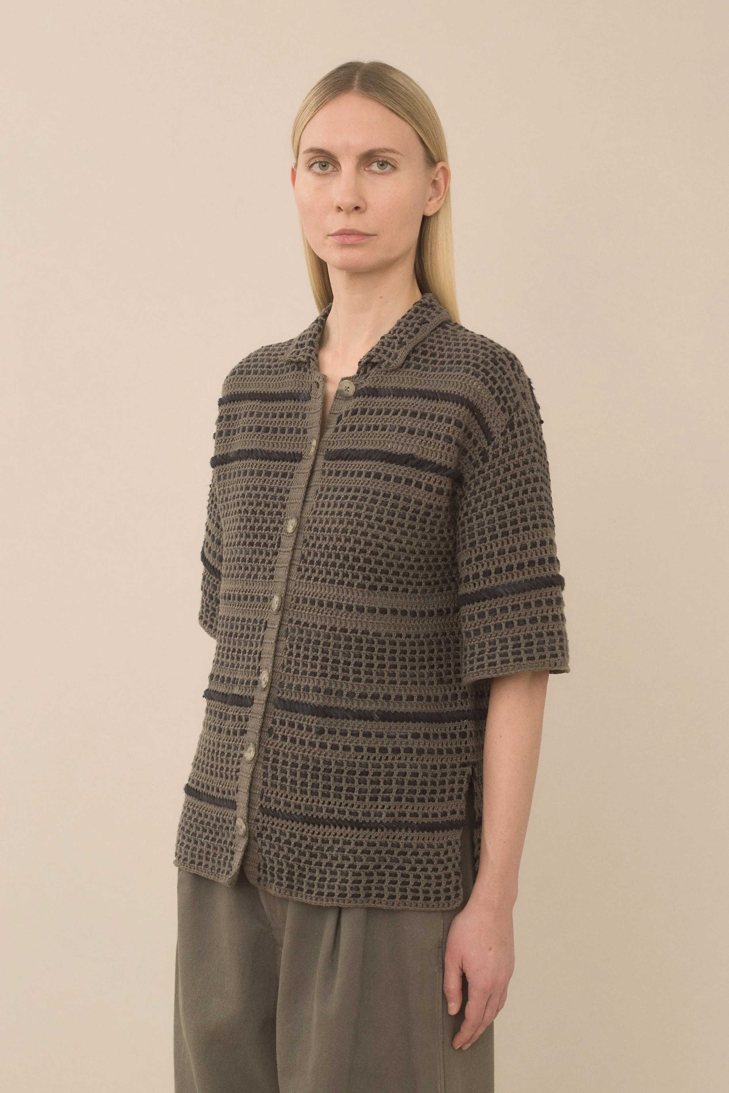 EMBROIDERED SHIRT sold by Lauren Manoogian product image thumbnail 5