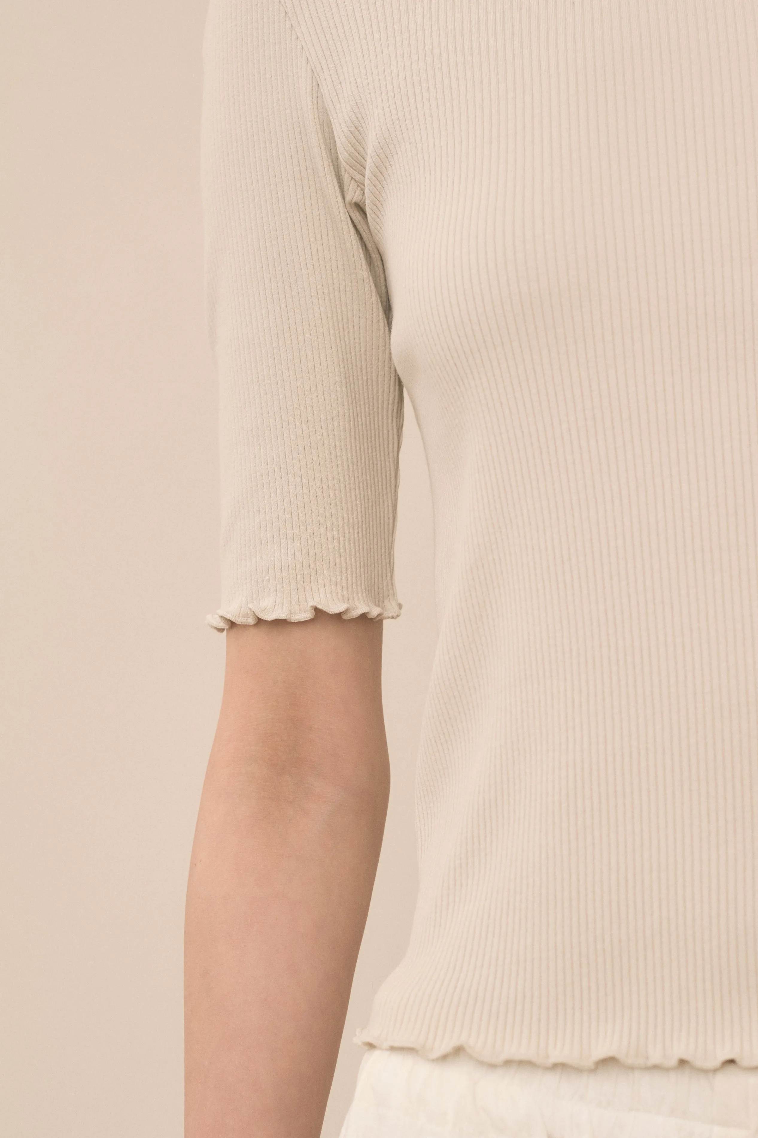 RUFFLE RIB TEE sold by Lauren Manoogian product image thumbnail 4