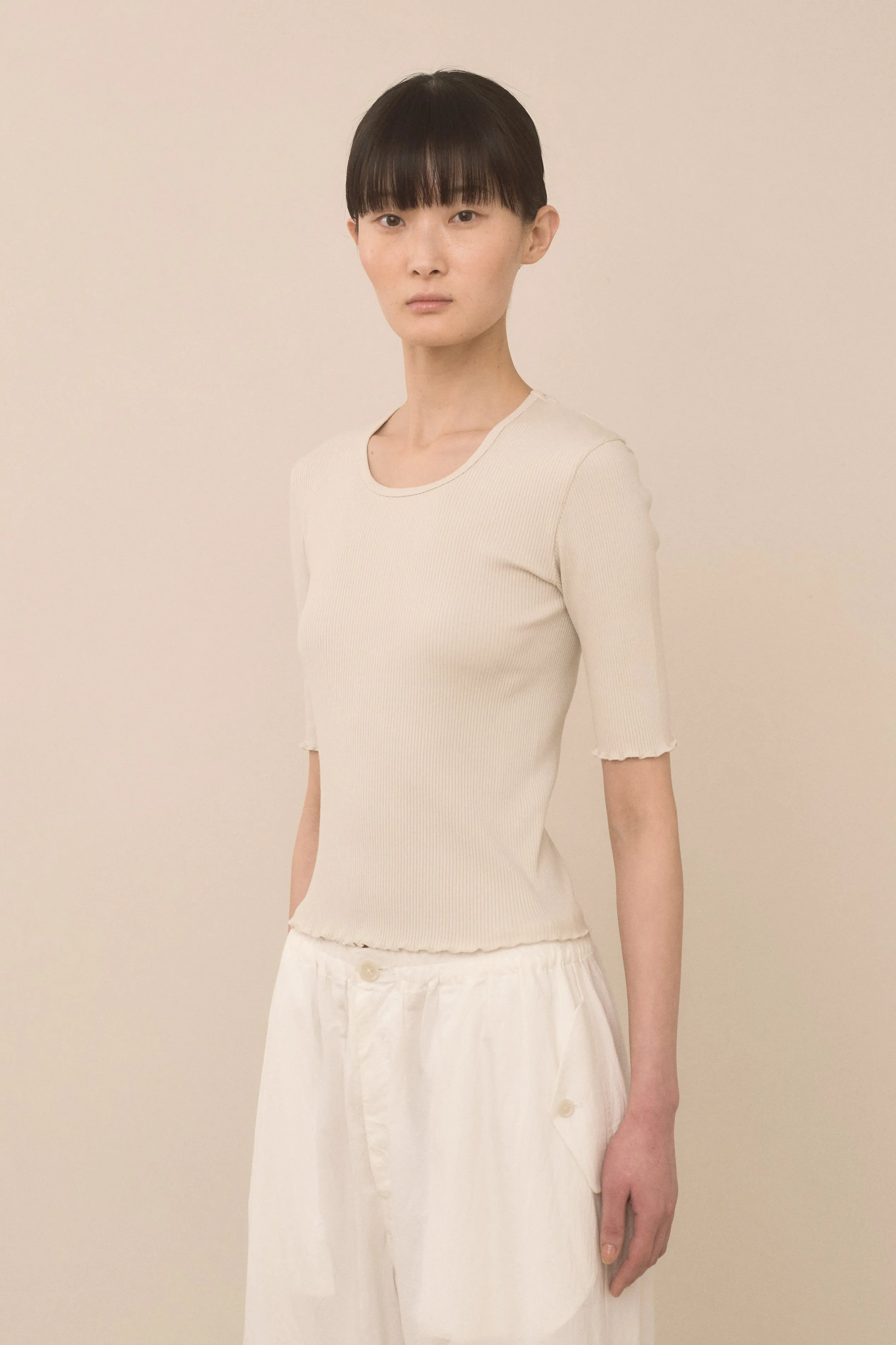 RUFFLE RIB TEE sold by Lauren Manoogian product image thumbnail 5