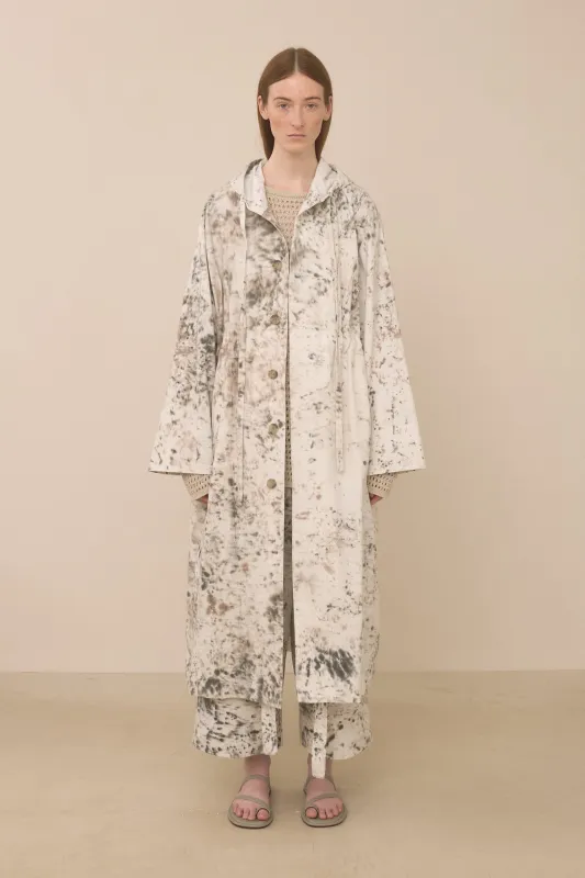 HANDPAINT HOOD TRENCH made by Lauren Manoogian