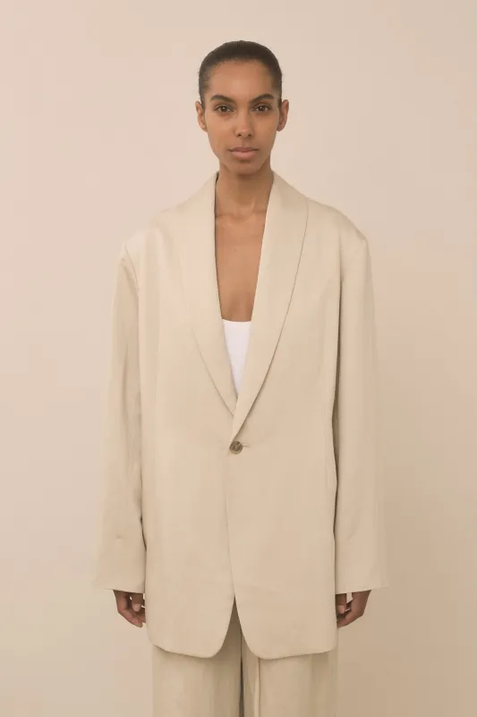 SATIN BLAZER made by Lauren Manoogian