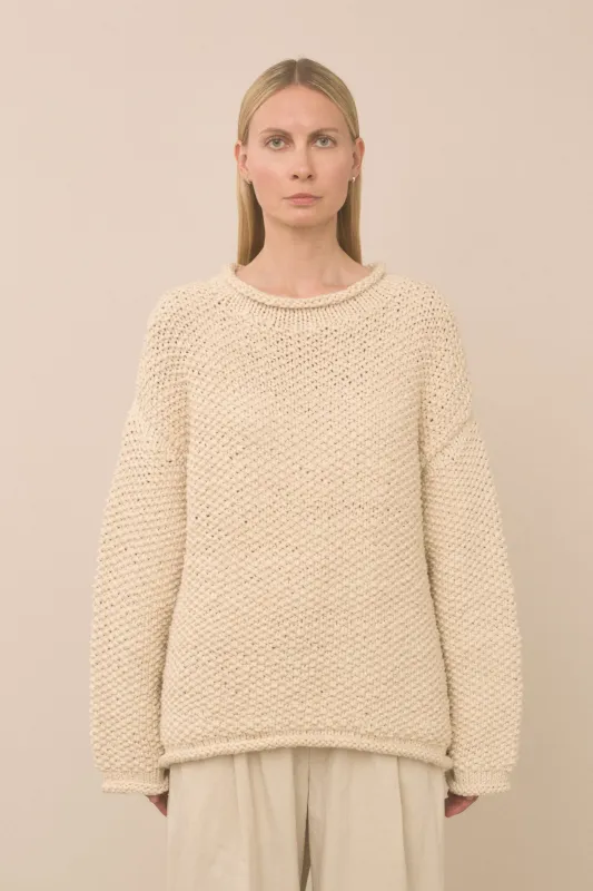 HANDKNIT CREPE ROLLNECK made by Lauren Manoogian