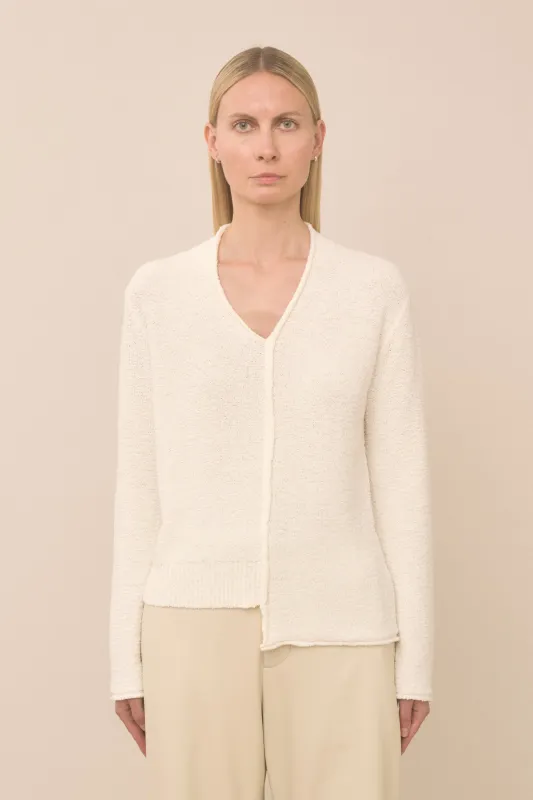 BOUCLE V NECK made by Lauren Manoogian