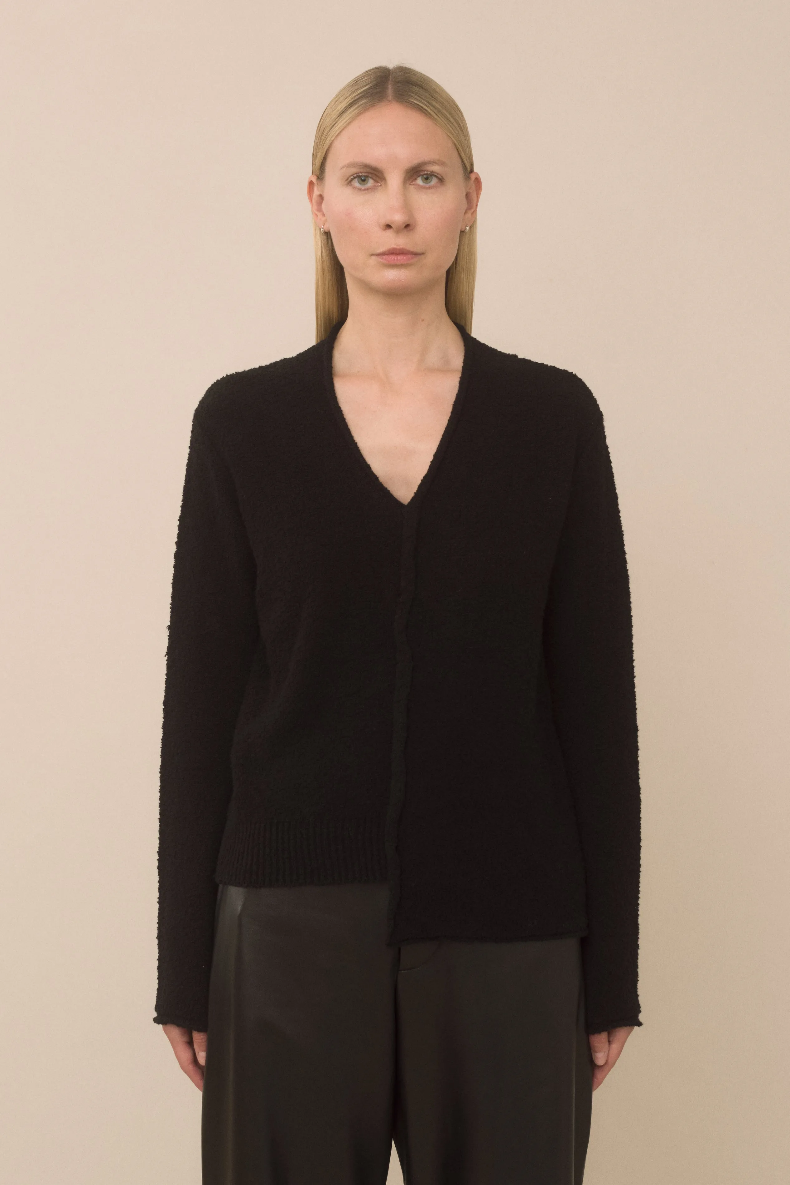 BOUCLE V NECK sold by Lauren Manoogian