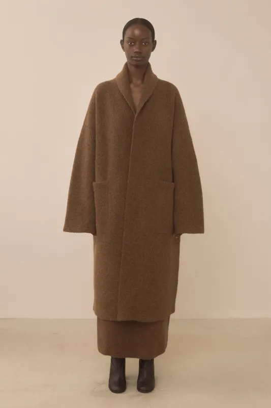 DOUBLE FACE LONG COAT made by Lauren Manoogian