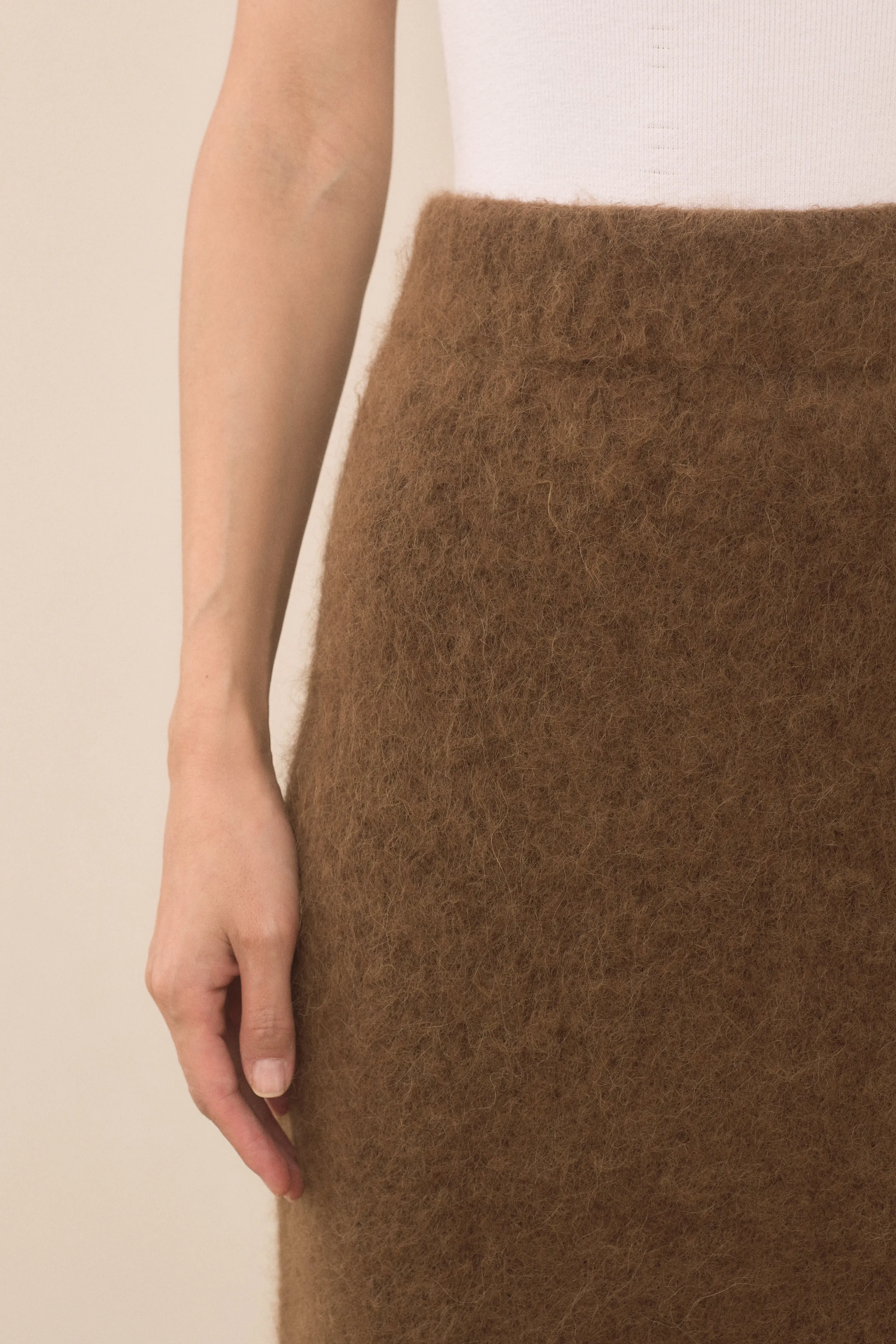BRUSHED PENCIL SKIRT sold by Lauren Manoogian product image thumbnail 4