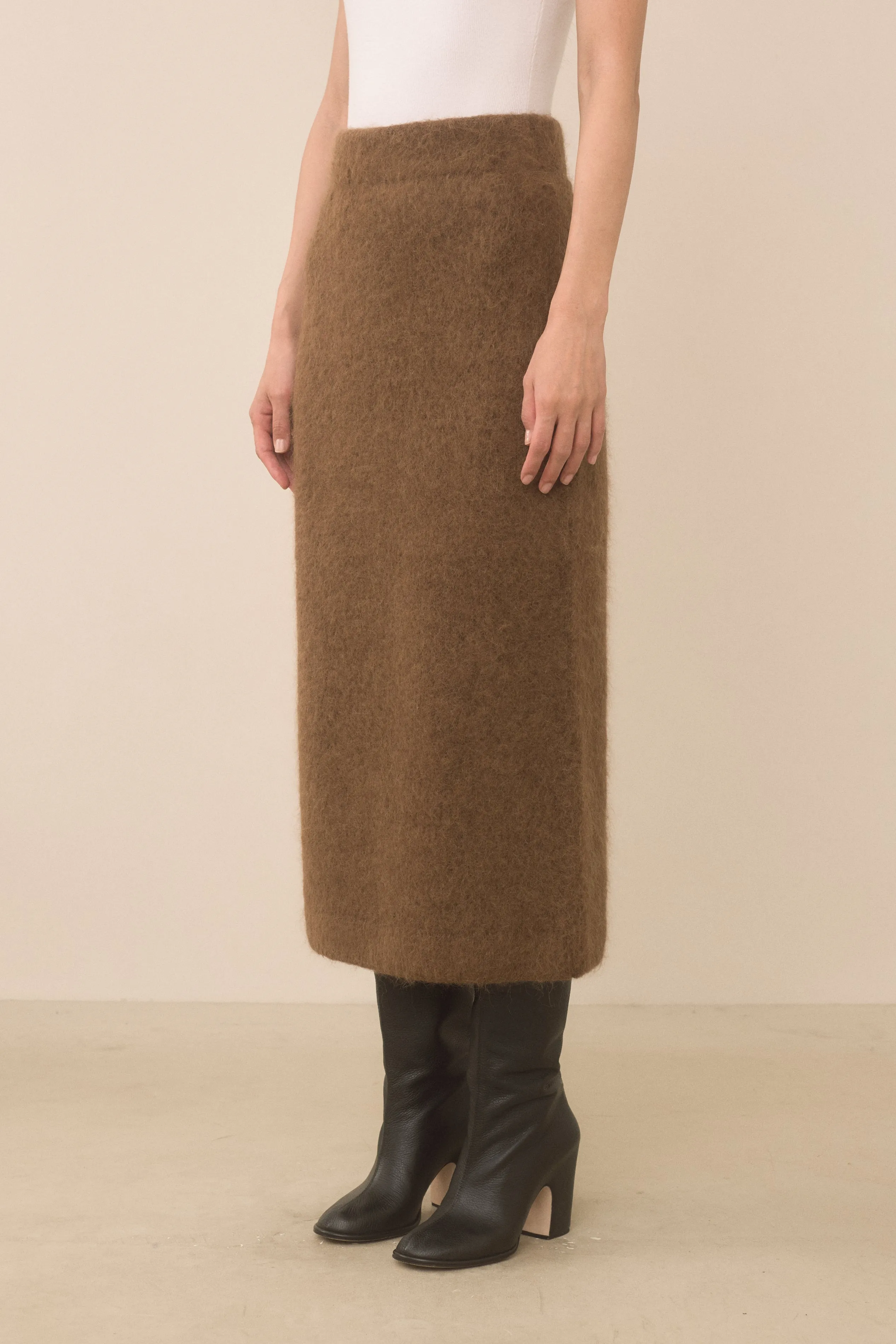 BRUSHED PENCIL SKIRT sold by Lauren Manoogian product image thumbnail 5