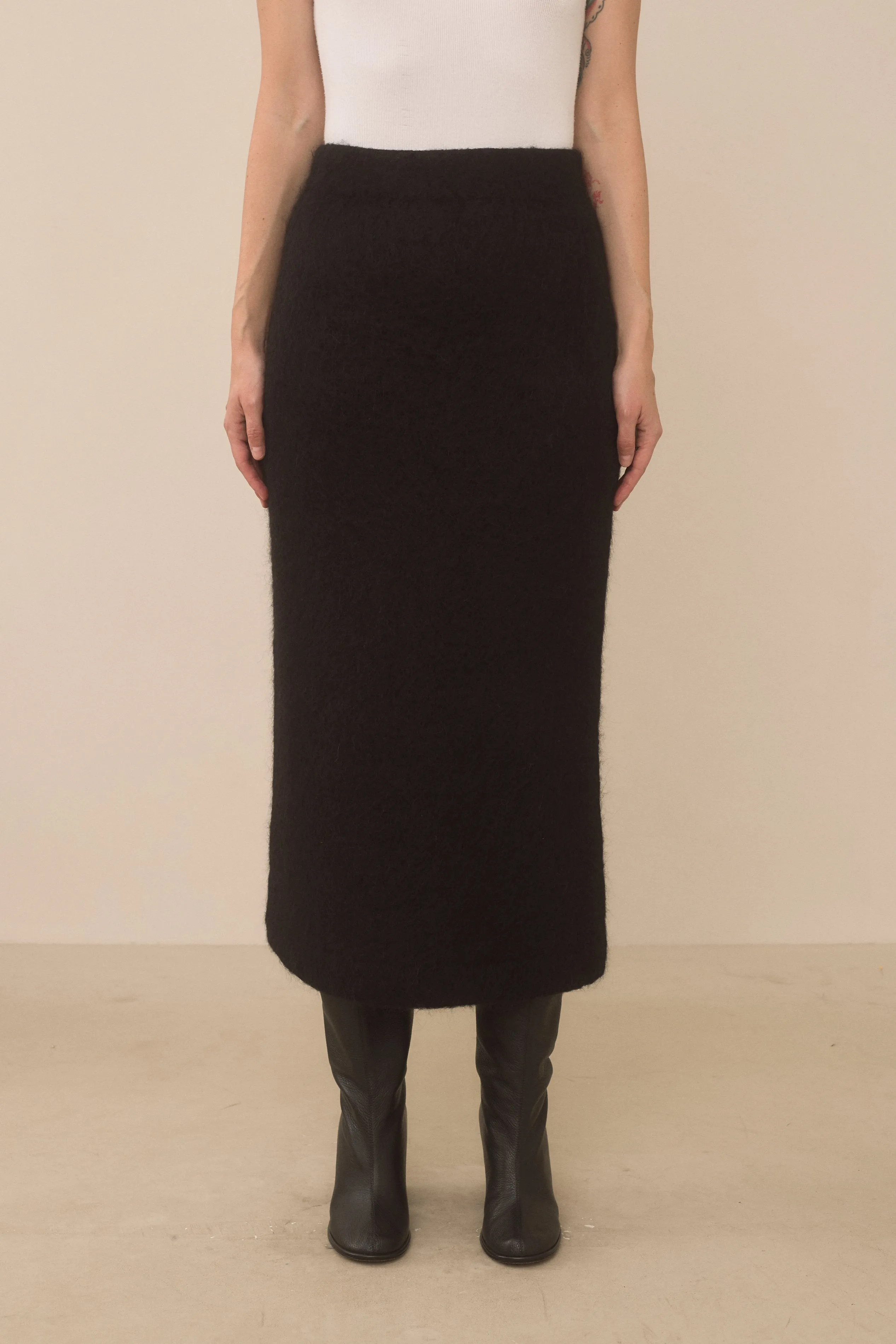 BRUSHED PENCIL SKIRT sold by Lauren Manoogian product image thumbnail 3