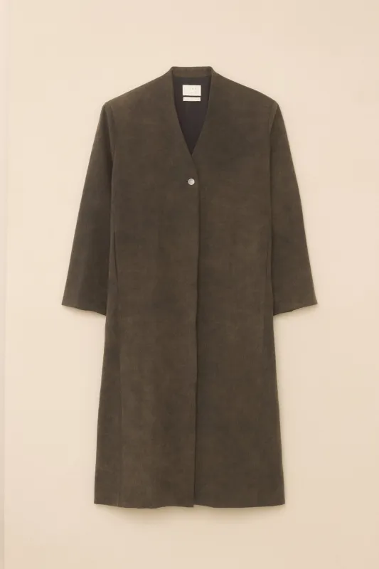 TWILL SHOULDERS COAT made by Lauren Manoogian