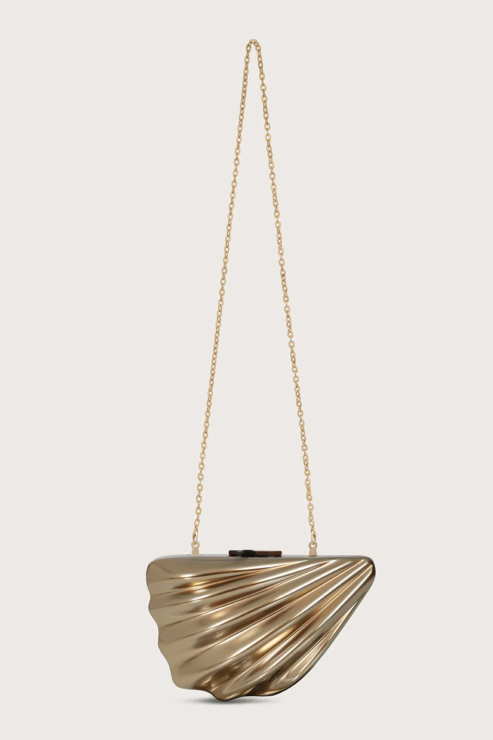 LOTTIE Acrylic Shell Clutch Bag in Gold sold by Lavish Alice product image thumbnail 2