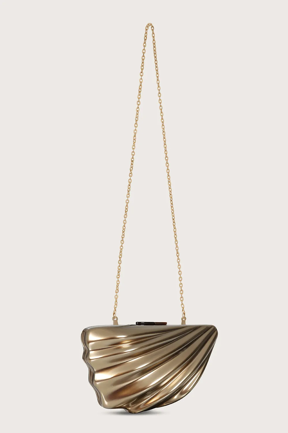 LOTTIE Acrylic Shell Clutch Bag in Gold sold by Lavish Alice product image thumbnail 4