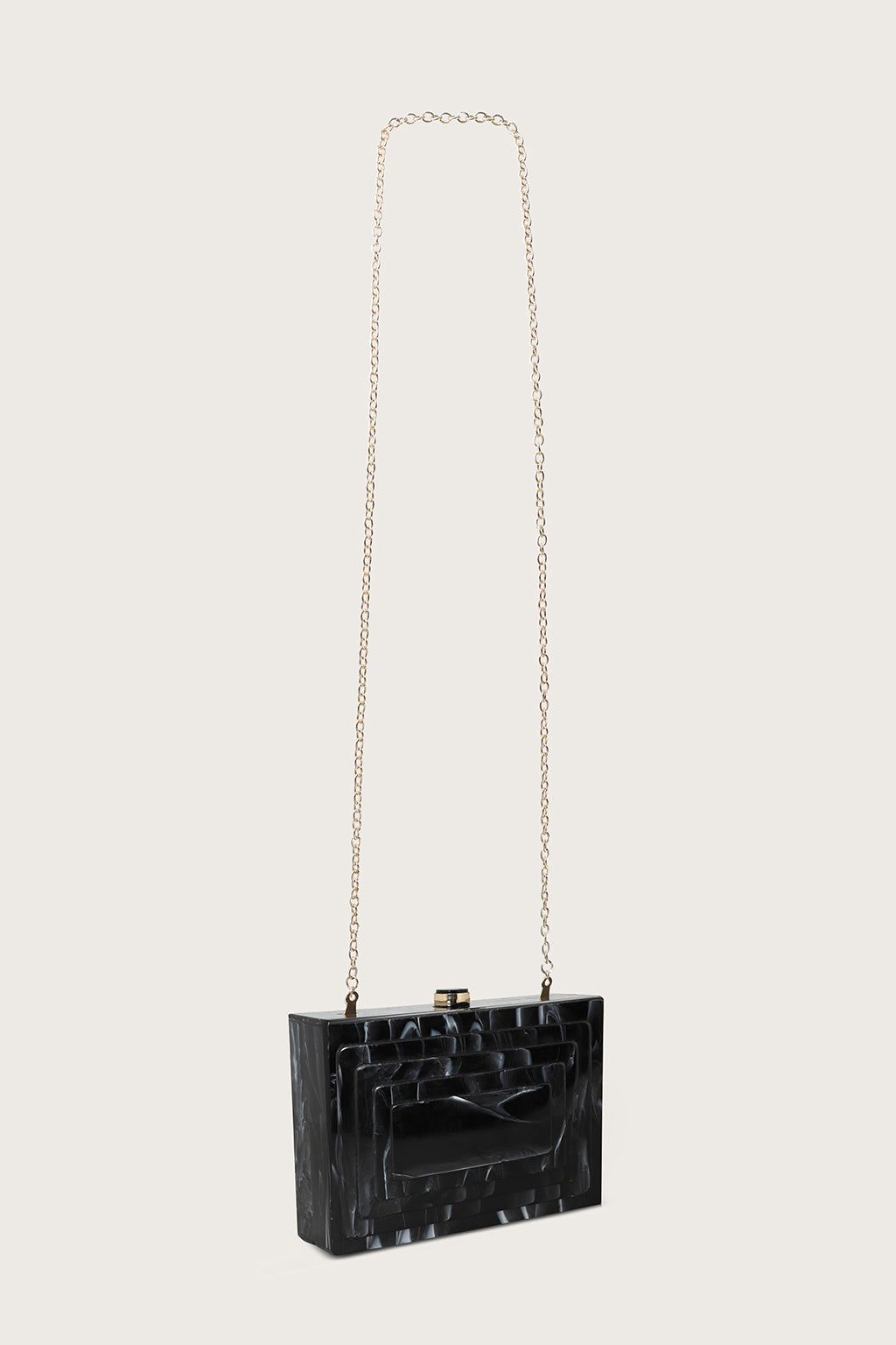 ROSIE Layered Marbled Box Clutch Bag in Black sold by Lavish Alice product image thumbnail 4