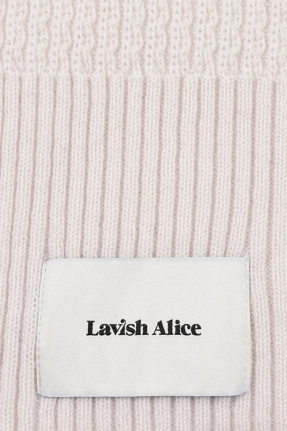 ZOHA Knitted Cashmere Blend Scarf In Sand sold by Lavish Alice product image thumbnail 2