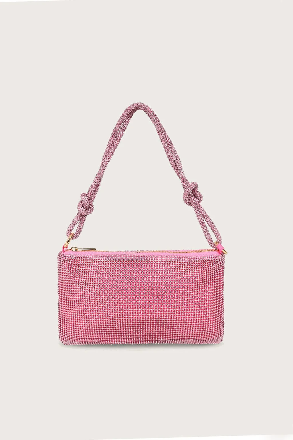 DINA Rhinestone Mini Shoulder Bag in Pink sold by Lavish Alice