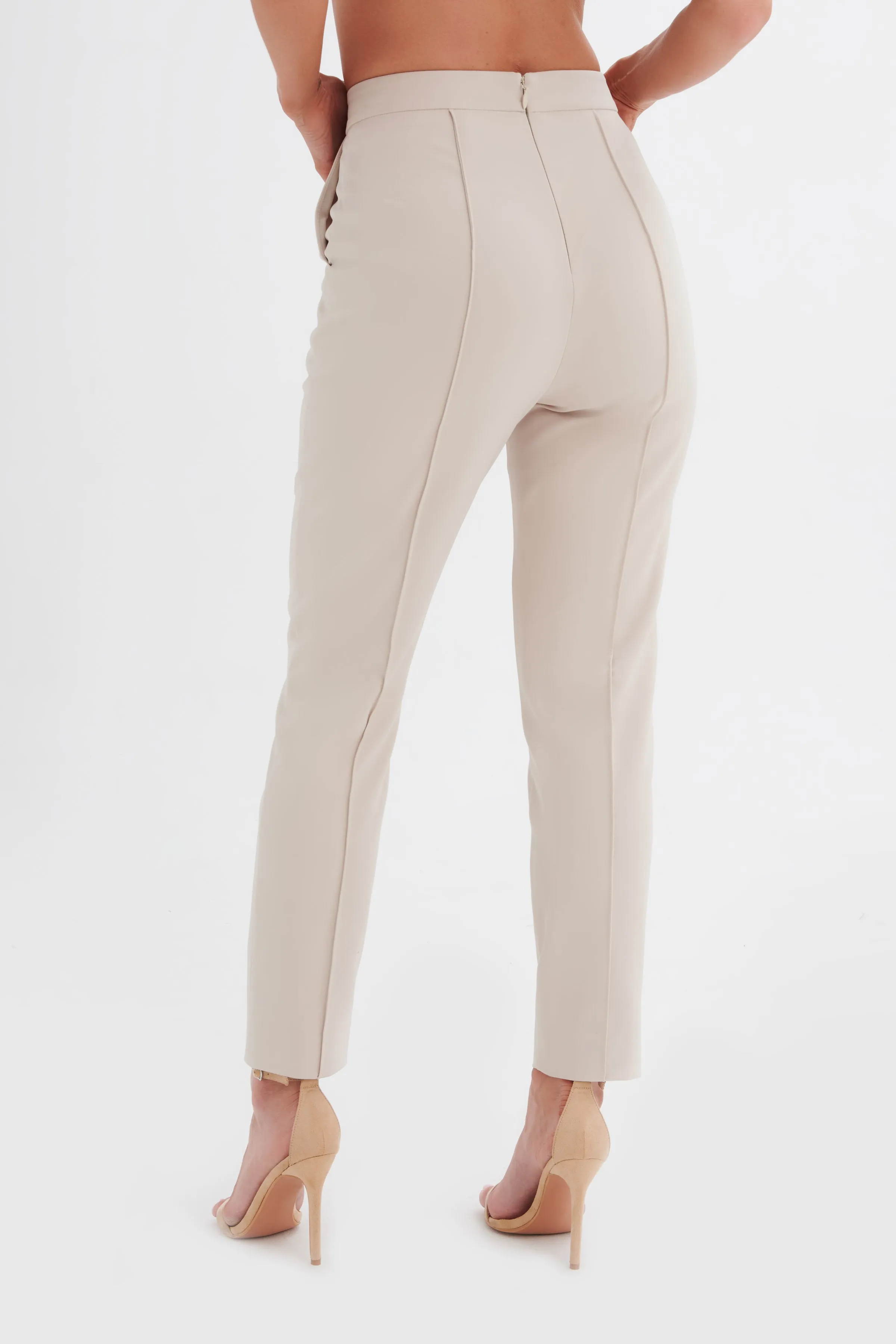JAYDE Tailored Trousers in Champagne sold by Lavish Alice product image thumbnail 4