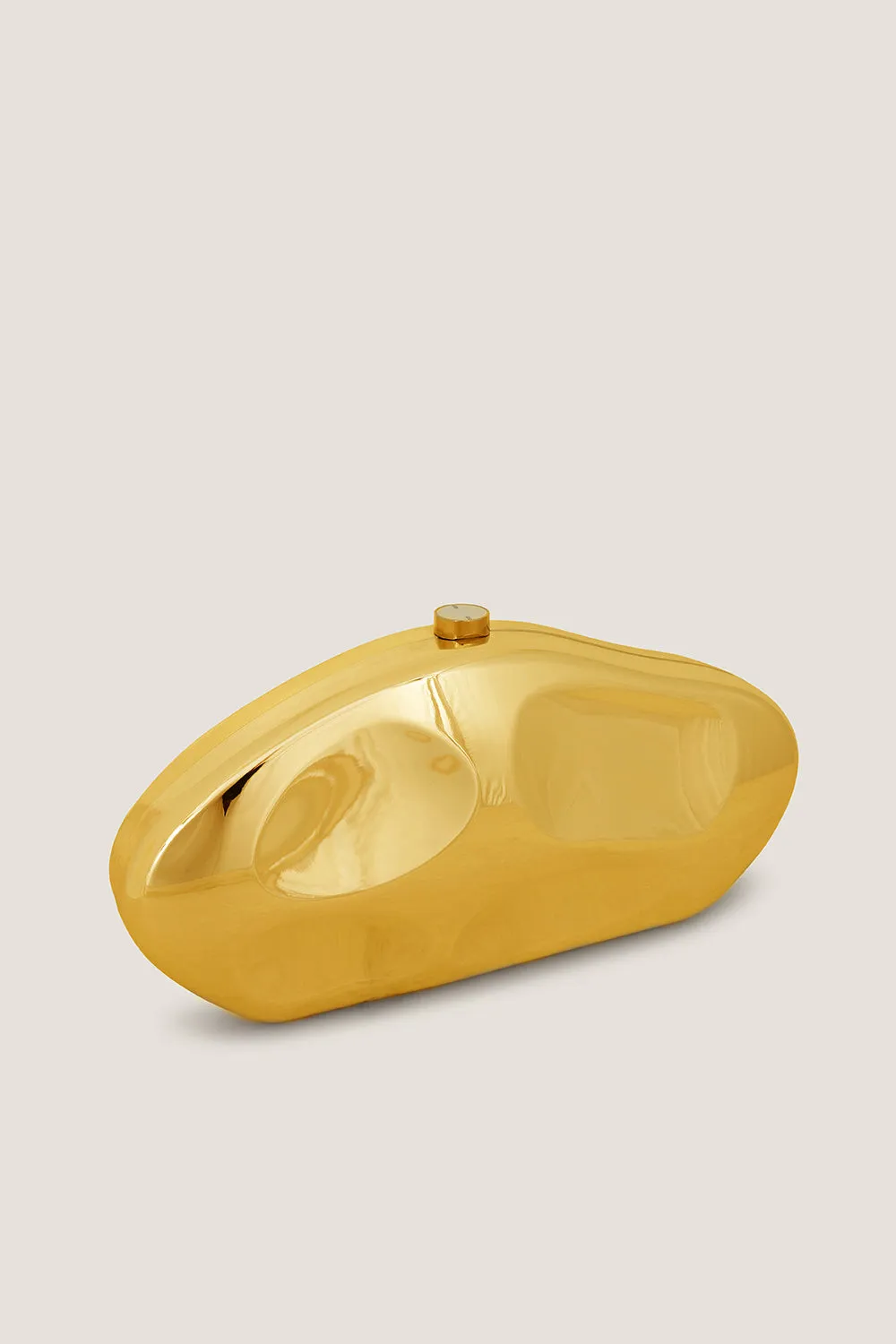 OTTELIE Hammered Acrylic Clutch Bag in Gold sold by Lavish Alice product image thumbnail 3