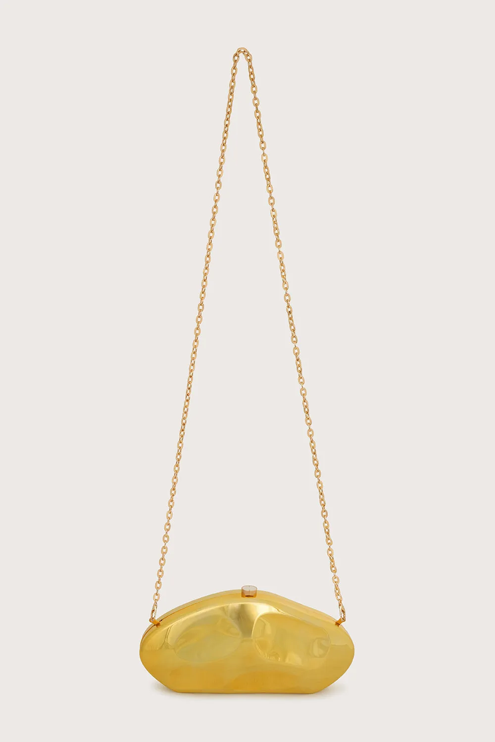 OTTELIE Hammered Acrylic Clutch Bag in Gold sold by Lavish Alice product image thumbnail 2
