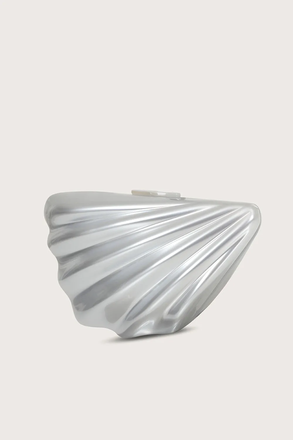 LOTTIE Acrylic Shell Clutch Bag in Silver sold by Lavish Alice product image thumbnail 3
