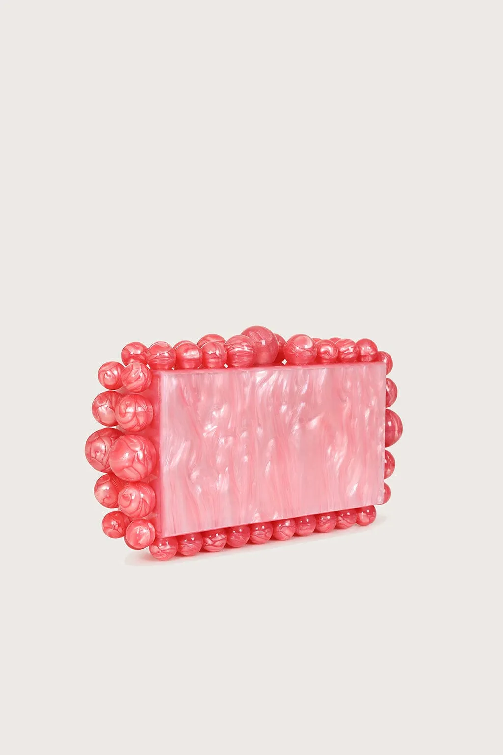 TIA Marbled Faux Pearl Box Clutch Bag in Pink sold by Lavish Alice product image thumbnail 2