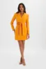 ADYA Rosette Belted Blazer Mini Dress in Orange sold by Lavish Alice